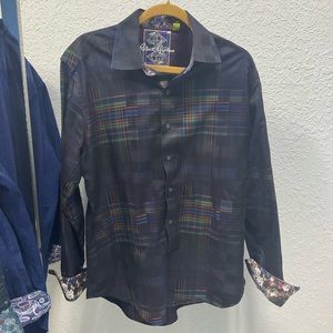 Robert Graham Multicolored Long Sleeve Button Up Shirt, size L